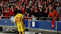 Luis Díaz festeja su gol ante Benfica