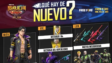 Free Fire: agenda semanal del 15 al 21 de junio con torre del rey y tienda del hacker