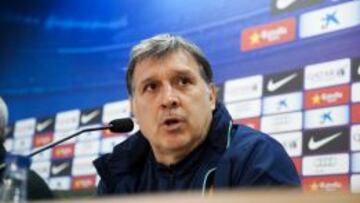 Tata Martino en sala de prensa.