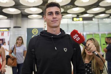 Kepa en el aeropuerto de Madrid Barajas el 7 de agosto una vez dada la noticia de que es el nuevo fichaje del Chelsea.