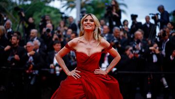 Heidi Klum poses on the red carpet during arrivals for the opening ceremony and the screening the film "Le deuxieme acte" (The Second Act) Out of competition at the 77th Cannes Film Festival in Cannes, France, May 14, 2024. REUTERS/Sarah Meyssonnier