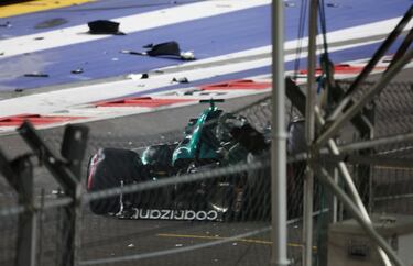 El comienzo de la Q2 se retrasó debido al accidente del piloto canadiense.