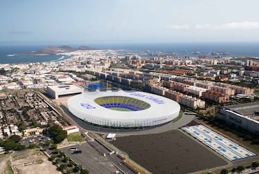 Capacidad en 2030: 44.500. Ronda máxima que puede albergar en el Mundial: Cuartos de final. Mayor evento acogido: Gran Canaria Live Fest. Propietario: Cabildo de Gran Canaria.