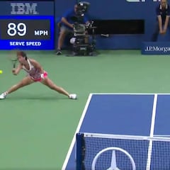 El punto a lo Federer de Carla Suárez que enardeció al público