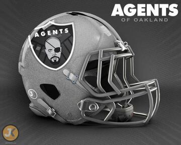 Cascos de NFL con la inspiración de Marvel y Stan Lee