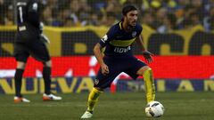 El volante colombiano Sebasti&aacute;n P&eacute;rez en el juego entre Boca Juniors y Quilmes por Liga Argentina