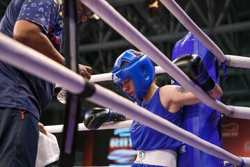 Imágenes del media day de la velada de boxeo en Bogotá.