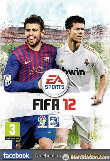 Gerard Piqué y Xabi Alonso calientan en la portada de Fifa 12