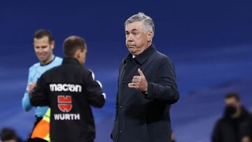 Ancelotti, en el partido ante el Sevilla.