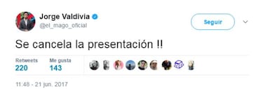 Suspenden presentación de Jorge Valdivia en Colo Colo