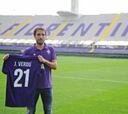 La Fiorentina presenta a Verdú con el 21 "en honor a Jarque"