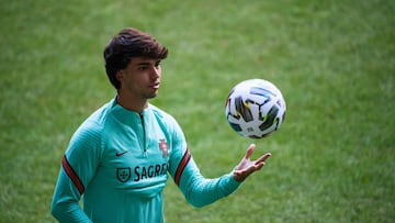 João Félix, durante un entrenamiento con Portugal.