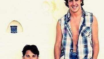 Fernando Alonso y Giancarlo Fisichella. Foto v¨ªa: Twitter.