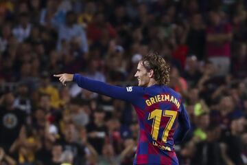 1-1. Antoine Griezmann celebr¨® el gol del empate.