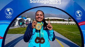 Dafne Quintero of Mexico and  Alexis Ruiz of United States (USA) during the Mexico vs United States, Womens Individual Compound Final Gold medal competition at the XIX Pan American Games Santiago de Chile 2023, at the Archery Center, the November 4, 2023. 

&lt;br&gt;&lt;br&gt;

Dafne Quintero de Mexico y Alexis Ruiz de Estados Unidos durante la competencia Mexico vs Estasdos Unidos de Tiro Compuesto Individual Femenino, en los XIX Juegos Panamericanos Santiago de Chile 2023, en el Centro de Tiro con Arco, el 4 de noviembre de 2023.