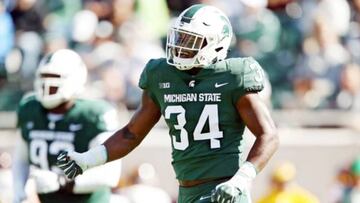 El linebacker de Michigan State Antjuan Simmons es una promesa del football colegial, aunque vivi&oacute; un episodio complicado hace cerca de una d&eacute;cada.