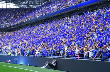Vista del interior del estadio durante el partido entre el Everton y el Brighton & Hove Albion.