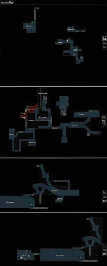 Mapa completo de las alcantarillas