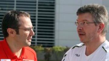 Domenicali (Ferrari) y Brown (Honda)