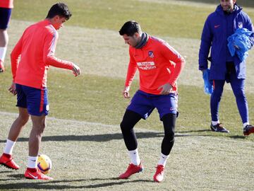 Morata with Rodrigo in today's session.