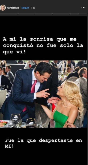 Tania Ruiz dedica mensaje romántico a Enrique Peña Nieto