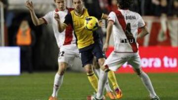 Villa fue el autor del primer gol del Atlético en Vallecas.