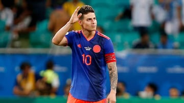 James Rodr&iacute;guez durante un partido con la Selecci&oacute;n Colombia.