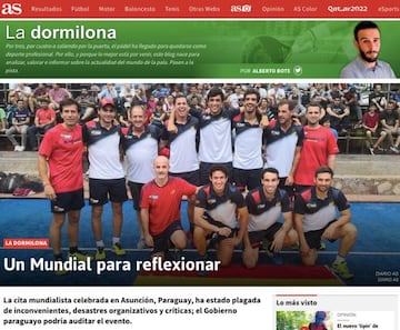 El artículo 'Un Mundial para reflexionar' de La Dormilona.