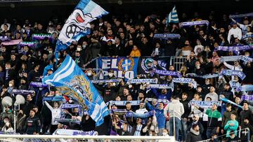 La afición del Málaga, en La Rosaleda.