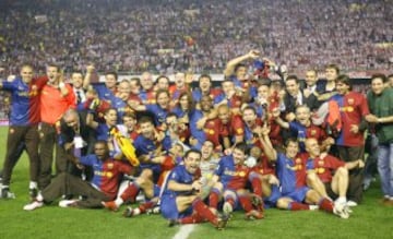 Copa del Rey 2008-2009. (13/05/09). Estadio de Mestalla. Athletic de Bilbao-Barcelona. Los azulgranas ganaron 1-4. Los goles, Toquero, Touré Yaya, Messi, Bojan y Xavi. Primer título de la era Guardiola.