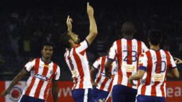Borja Fernandez celebra su gol.