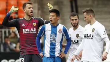 17/02/19 PARTIDO PRIMERA DIVISION
 VALENCIA - ESPANYOL
 NETO
 LEI WU
 GAYA
 CHERYSHEV