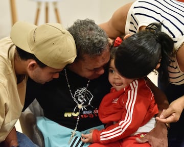 Luis Díaz se reencuentra con su padre en Barranquilla.