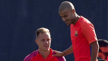 Rafinha, con Ter Stegen.