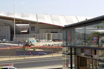 Obras de acondicionamiento del exterior del Estadio.