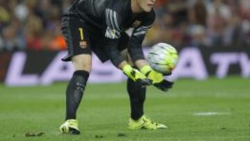 Ter Stegen, durante el partido.