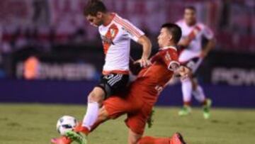 Imagen del encuentro de Liga Argentina entre River Plate e Independiente de Avellaneda disputado en el Estadio Monumental de Buenos Aires.