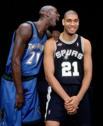 Garnett y Duncan, dos superestrellas de la NBA.