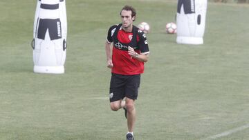 Baena, durante un entrenamiento del Rayo Vallecano.