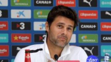 <b>TRANQUILO. </b>Pochettino analizó ayer la actualidad blanquiazul.