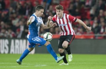 Ibai Gomez durante el partido de vuelta de los dieciseisavos de final de la Copa del Rey ante el Athletic de Bilbao, que están disputando en el estadio de San Mamés.