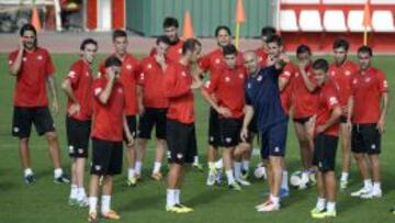 Paco J&eacute;mez, en un entrenamiento.