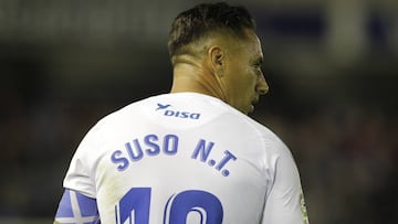 Suso, en un partido con el Tenerife.