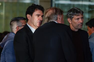 Aitor Karanka, exfutbolista y entrenador español que actualmente es el Director de Desarrollo de España, en el tanatorio de Valencia para despedir a José Manuel Ochotorena.