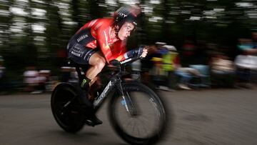 Cycling - Tour de France - Stage 5 - Change to Laval Espace Mayenne - France - June 30, 2021 Bahrain Victorious rider Pello Bilbao of Spain in action during stage 5 REUTERS/Stephane Mahe