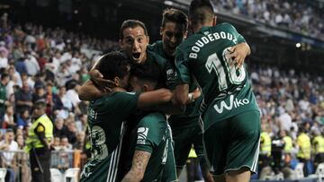 Gol de Sanabria, jugador del Betis, frente al Real Madrid.