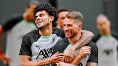 Mac Allister sigue extrañando a Luis Díaz