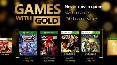 Estos son los Games with Gold de agosto