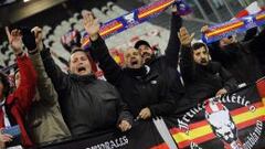 Ultras rojiblancos, en el Juventus-Atl&eacute;tico.