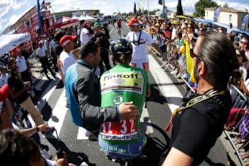 Peter Sagan después de conseguir la undécima etapa.